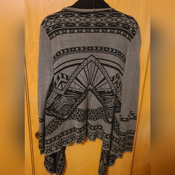 Young Threads NYC Cardigan Wrap Large Grey - Picture 4 of 5